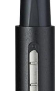 STOBAZA Recortador de Vello Nasal Recortadora de Pelo Eléctrica Recargable de Aluminio Negro, Cabezal Lavable, Cable USB y Funda Protectora, para Vello Facial y Patillas