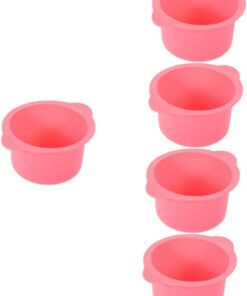 5piezas Calentador De Cera De Silicona De Tazón De Cera Para Depilación Para Experiencia De Belleza Confortable y Profesional
