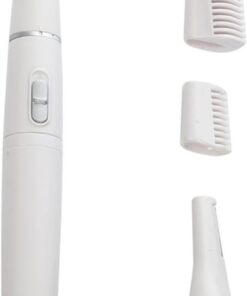Recortador Eléctrico de Cejas y Nariz Blanco Abs 1 | Cubierta Protectora, Botones Deslizantes On/off, Diseño Compacto para Uso Diario