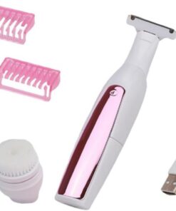 Happyyami Dispositivo De Depilación Eléctrica Para Axilas Piernas Manos Rostro y Bikini Cabezales De Peine Recortadora De Pelo Eléctrica
