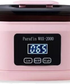 Calentador de cera de parafina, mini calentador de cera multiusos con temperatura ajustable, capacidad de 2000 ml, incluye guantes y botines para el cuidado de manos y pies