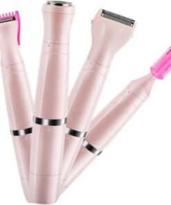 ULTECHNOVO Afeitadora Privada Recortador de Axilas Eléctrica Abs Rosa Recargable por Usb, Afeitado Indoloro y Lavable para Mejillas y Bigote Femenino