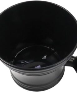 Tazón de Afeitado Negro para Hombre, Cuenco Resistente al Desgaste Gran Capacidad para Jabón de Afeitar, Taza Portátil para Uso Doméstico y Barbería