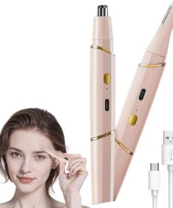 Afeitadoras para mujer, recortadora de cejas recargable para mujeres y hombres, recortadora de vello de nariz, mini maquinilla de afeitar portátil eléctrica para cejas, labios faciales, melocotón