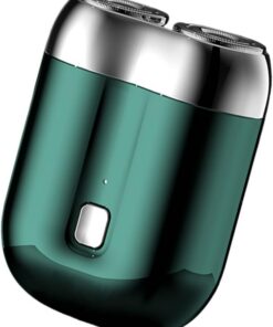 Afeitadora eléctrica de doble cabeza, mejorada, afeitadora de bolsillo, afeitadora USB para hombre, lavable, recargable, eléctrica