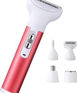 ULTECHNOVO Depiladora para Mujeres Cabezal Desmontable Recargable USB Batería de 400mah Material de Aleación de Aluminio y Acero Inoxidable para Uso Facial y Corporal