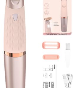 Maquinilla de afeitar eléctrica para mujer, afeitadora corporal | inalámbrica, 5.3 x 1.3 x 0.7 pulgadas, accesorios de ayuda para bikini, peluquero en seco y húmedo con construcción elegante