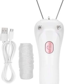 Depilación de rosca, removedor de vello facial, depiladora eléctrica para enhebrar cejas, carga USB, dispositivo de depilación de hilo de algodón para mujeres, niñas y mujeres ()