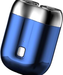 Afeitadora de bolsillo recargable de doble cabeza, afeitadora eléctrica portátil USB eléctrica para hombres, tamaño de bolsillo