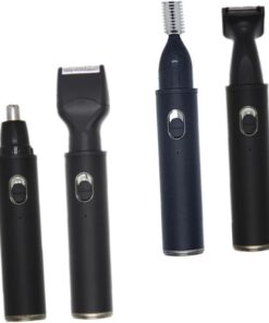 Recortadora de Pelo Eléctrica de Aluminio y Abs Negro | Cabezal Desmontable, Recorte Eléctrico, Acabado, para Rostro y Vello Nasal