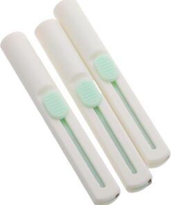 Recortador de Cejas Cilíndrico de Acero Inoxidable, 3 Piezas | Verde, Hojas de Precisión y Material Resistente, para Hombre y Mujer, Diseño Portátil