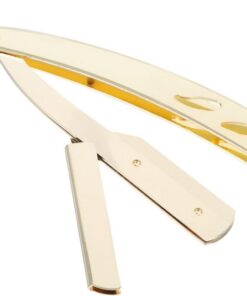 Healeved 1 Afeitadora Manual Dorada Para Barba Y Patillas Ideal Para Viajes Y Uso Doméstico.