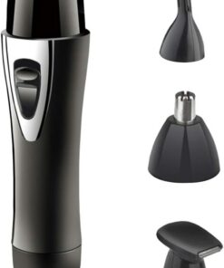 OUNONA Recortador de Vello Nasal Eléctrico Negro Diseño Compacto y Carga Usb, Afeitadora Recargable para Hombres y Mujeres en Cuidado Personal