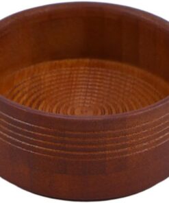 Cuenco de Afeitar Cómoda y Segura para Hombres, Taza de Jabón de Afeitar de Madera Marrón Compacto y Práctico para Uso Diario