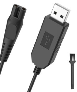 Cable de carga para afeitadora de 15 V, cable de alimentación USB de 1 m - Compatible con Philips QP6651 QP6550 QP6520 BT5502 BT5515 BT9810 S5466 S5465 HC5630 BG7025 MG7736 MG7720 - Navaja eléctrica