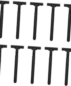 Afeitadora Corporal para Tatuajes Negra, 10 Unidades Desechables, Portátil y Práctica para Depilación en Viaje y Uso Profesional