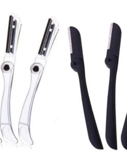 Kit de Afeitado de Cejas Portátil Plegable 6 Piezas | Plástico, Uso Doméstico Viaje, Manejo Fácil, Seguro Piel, Estilo Profesional de Salón Color Aleatorio