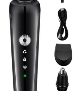 Afeitadora eléctrica de bolsillo, recortadora de pelo de nariz para hombres, barba, recargable, viaje, afeitado rápido de barba, juego de aseo para hombres
