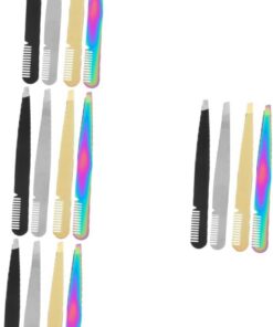 Healeved 16piezas De Cejas De Inoxidable Peine Para Depilación Facial y Remoción De Vello Herramienta Profesional Para Mujeres