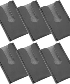 STOBAZA 6 Piezas Funda Protectora de Pu para Cabezal de Afeitadora Negra, Diseño Compacto y Ligera, Compatible Universalmente para Afeitadoras de Doble Filo y Cerradas, Adecuado para Viaje