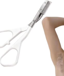 Tijeras Para Cejas Con Peine Acero Inoxidable de Precisión Cuchilla Manual | Tijeras De Perfilado Cuidado Facial Unisex Barba Diseño Viaje Hogar