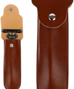 Estuche De Cuero Para Maquinilla De Afeitar, Bolsa Protectora De Viaje, Estuche Para Maquinilla De Afeitar, Funda Cartuchera Para Afeitadora Manual, Bolsa De Afeitar De Seguridad De Doble Filo