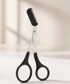 Tijeras para cejas de acero inoxidable con peine, herramienta de corte de precisión | Tijeras profesionales para dar forma y arreglar, ideales para kits de maquillaje y belleza
