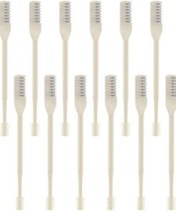 STOBAZA 12 Piezas Cortapelos Nasales Manual, Herramienta para Depilar la Nariz, Recortador de Vello Nasal, Pp y Acero, Beige, para Hombres y Mujeres, Uso Doméstico y Viaje