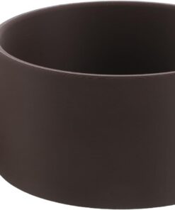 Happyyami Cuenco de afeitar para hombre: Jabonera de boca ancha con asa - Espuma para afeitado en húmedo y cuidado de la barba - Uso diario en peluquería y cuidado personal (marrón)