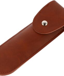 Healeved 3piezas Funda Protectora De Piel Pu Para Maquinilla De Afeitar Manual Estuche De Viaje y Almacenamiento Para Hogar Cierre De Botón Presión Diseño Antideslizante y Resistente