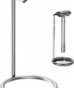 Soporte Para Afeitadora Viajera Afeitado con Mango Largo, Ligero, Portátil, | Acero Inoxidable Para Accesorios Baño Y Afeitado Soporte Maquinilla Viaje Almacena