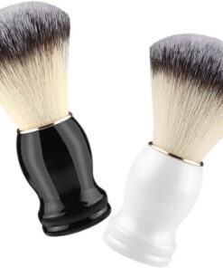 MAGICLULU Kit de 2 Brochas de Afeitar para Hombre Cabezal Flexible y Espuma, Diseño Único en Material Sintético y Pp, Adecuado para Barbería y Cuidado Facial Masculino