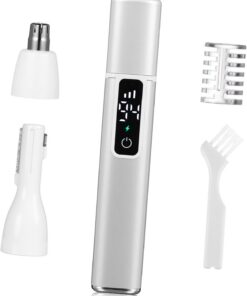 Depiladora Portátil Eléctrica USB Recargable, Ajuste de Velocidad | Abs Blanco, 1 Juego, Recortador Facial Ligero con Uso Doméstico y Formato Compacto