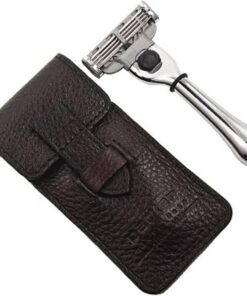 Parker Travel Mach 3 Compatible Razor with Leather case mod. TravM3