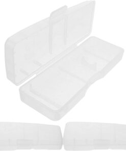LIFKOME Estuche Portátil Transparente Soporte Compacto y Organizador Caja Rígida de Viaje 3 Piezas para Maquinillas de Afeitar Manuales para Herramientas de Afeitado