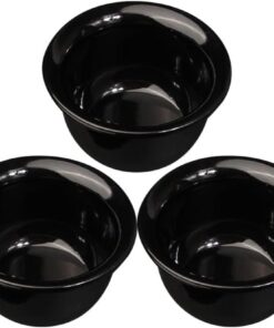 LIFKOME 3piezas Tazón Afeitar Reutilizable Cuenco Jabón para Hombres con Gran Capacidad y Superficie Lisa para Viaje y Hogar