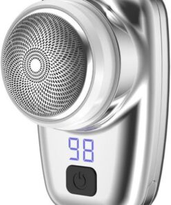 Mini afeitadora portátil, afeitadora eléctrica, resistente al agua, recargable por USB, facial para hombres