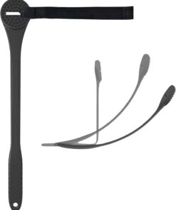 Extensión flexible de mango de afeitadora corporal, soporte de herramientas de aseo de silicona para alcance de espalda, cuidado de piernas y afeitadora de espalda de rutina de ducha