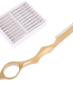 VALICLUD Maquinilla de Afeitar Manual Cabello con 10 Cuchillas Herramienta de Corte de Pelo Afeitadora Ligera para Alta y Filo