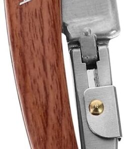 Maquinilla de Afeitar Recta de Acero Inoxidable y Abs Marrón | Mango Ergonómico, Varios Estilos, Portátil y Fácil de Llevar, para Uso en Casa y Barberías Estilo Aleatorio