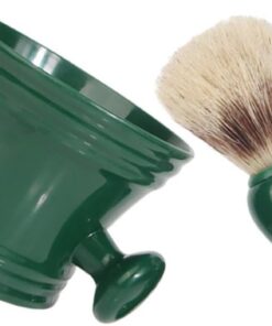 Brocha de Afeitar y Cuenco de Espuma Kit de Afeitado de Cerda para Hombre para Limpiar Vello Facial en Casa Viaje