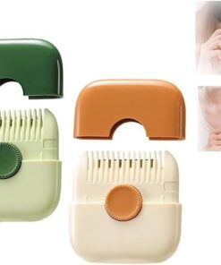 Mini Manual Hair Trimmer Comb, 2 In 1 Hair Trimmer, Arrangement And Hair Trimming, Bangs Trimmer, Multifunctional Hair Clipper Comb Trimming Hair, Manual Hair Trimmer Comb (Green + Orange)