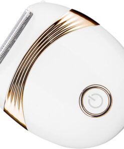 Depiladora Eléctrica Mini para Mujeres, Acero Inoxidable Abs, Color Perla | Rasurado Instantáneo, Uso en Hogar y Viaje, para Brazo y Rostro, Funciona 2 Pilas Aaa