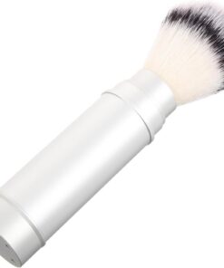 OUNONA Brocha De Afeitar Para Hombres Portátil y Compacto Para Afeitado De Viaje Cepillo De Metal Para Barba y Bigote