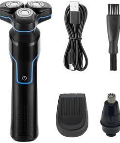 Juego de aseo multifuncional para hombres, recargable, eléctrico, para nariz, afeitadora de barba, impermeable, húmeda, seca, afeitadora flotante para hombres