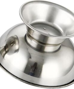 MAGICLULU Cuenco de Afeitado Herramienta Portátil Reutilizable de Acero Inoxidable Superficie Lisa Base para Barberías y Salones para Hombres
