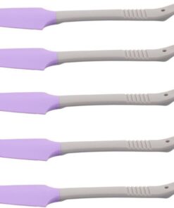 ULTECHNOVO Raspador de Cera de Belleza de Silicona Púrpura Fácil de Limpiar y Almacenamiento Simple 5 Piezas para Uso Profesional y Diario para Cuidado de Manos y Pies