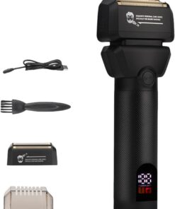 Afeitadora inalámbrica reciprocante, afeitadora eléctrica recargable para barba y patillas, máquina de afeitar reciprocante para aseo multifunción