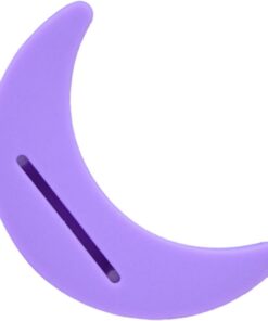 Afeitadora de Bikini de Silicona y Abs, Forma de Luna, Púrpura | Partes Íntimas Femeninas y Cuerpo, Uso en Pareja, Diseño Compacto Acabado Liso