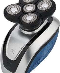 STOBAZA Afeitadora Eléctrica 5 Cuchillas Flotantes Recargable por USB para Hombre 4d Resistente al Agua Ipx6, Diseño Ergonómico en Abs para Barba y Cabeza